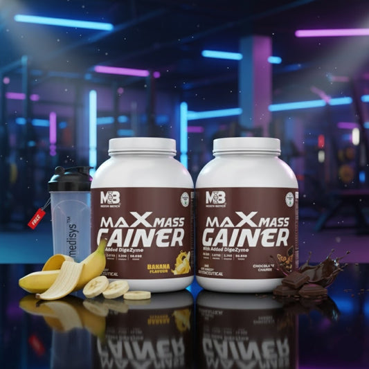 Max Mass Gainer 3kg pack of 2-Free-Shaker