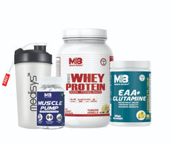 Lean Muscle Gain Combo-Whey Protein-EAA+Glutamine-Muscle Pump-with free shaker