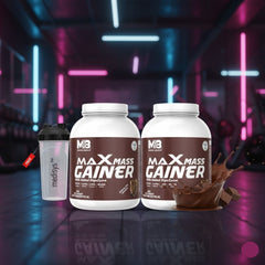 Max Mass Gainer 3kg pack of 2-Free-Shaker