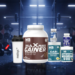Bulk Gain-Max Mass Gainer-Creatine Monohydrate-Eaa+Glutamine-L-Arginine-Muscle Pump-Shaker