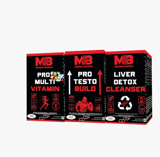 Medisys-Health Care Combo (Multivitamin-pro Testo build-liver detox)