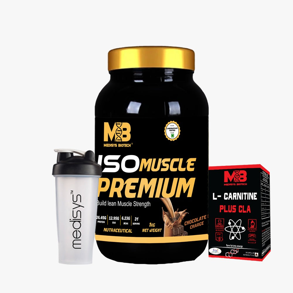 Medisys-whey isolate-1kg-l-carnitine-90 caps-with free shaker