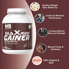 Max Mass Gainer 3kg pack of 2-Free-Shaker
