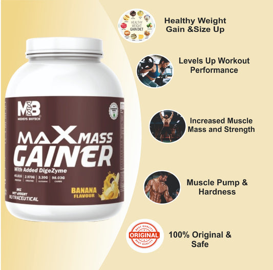 Max Mass Gainer-Creatine Monohydrate-Shaker