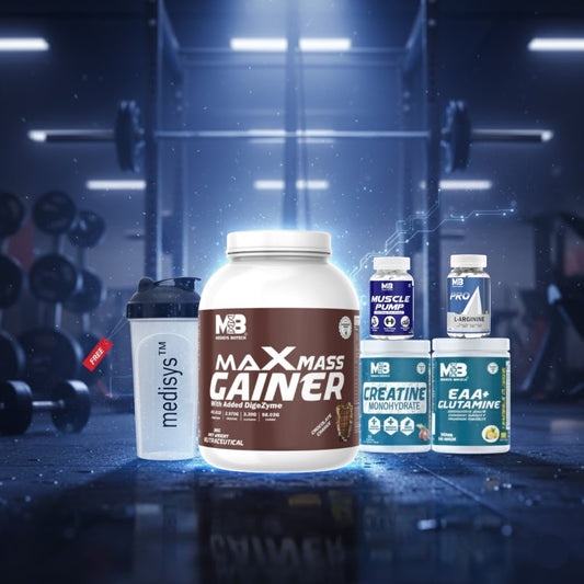 Bulk Gain-Max Mass Gainer-Creatine Monohydrate-Eaa+Glutamine-L-Arginine-Muscle Pump-Shaker