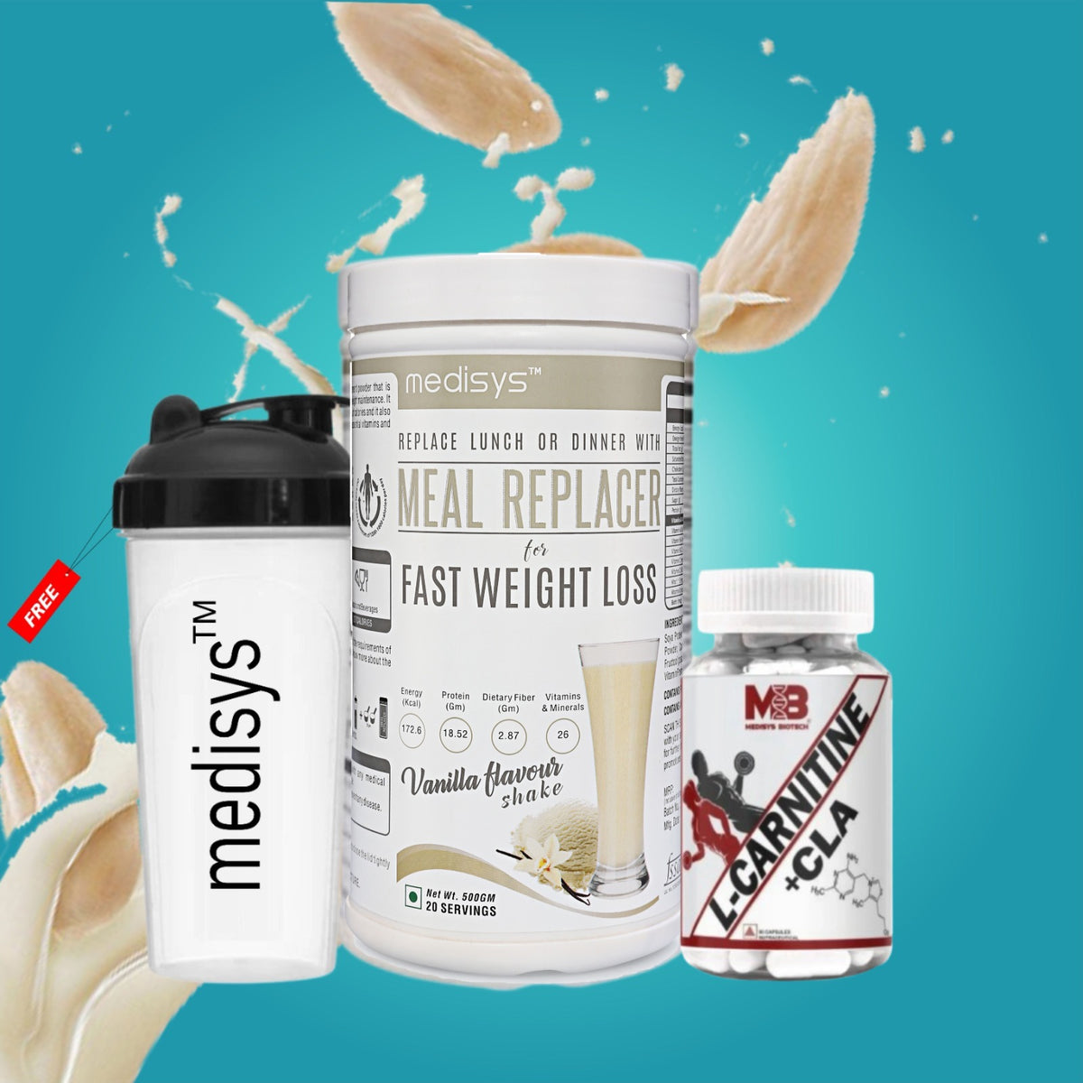 Premium-Weight Loss Formula-Meal Replacer-Lcarnitine-Shaker